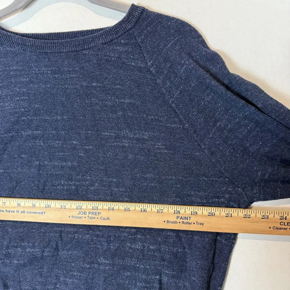 J.CREW Mercantile Sweater‎ Mens Medium Navy Blue Cotton Crewneck Knit Pullover